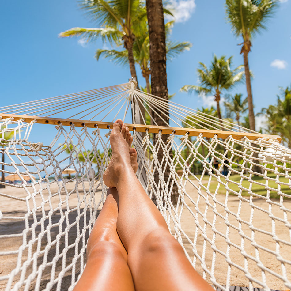 Relaxing on a beach in Costa Rica