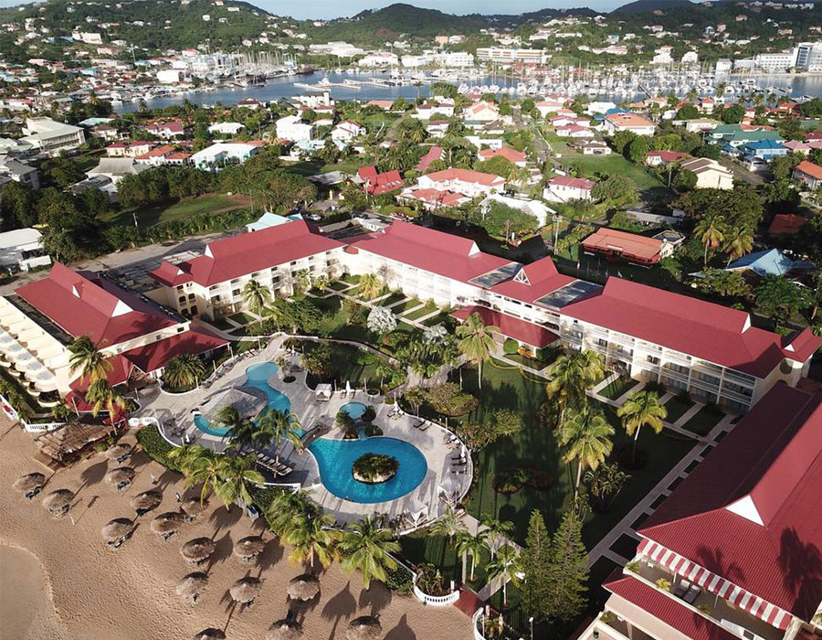 Ariel view of the Mystique St. Lucia resort