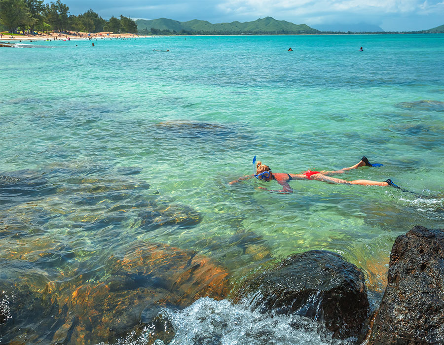 Snorkeling in Oahu, Hawaii