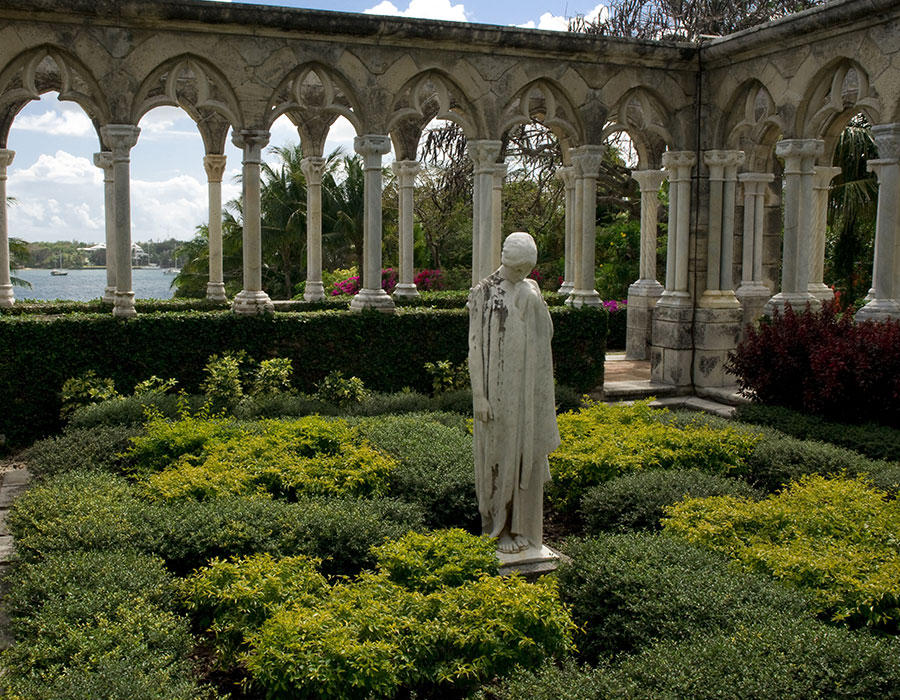 Walking in the Versailles Gardens of the Bahamas